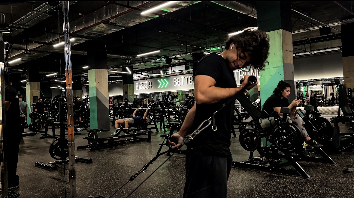 Aadi training in a gym